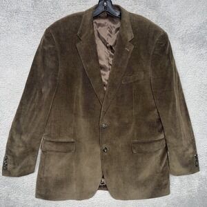Lauren Ralph Lauren Corduroy Blazer Men's Sz 46L Brown Sports Coat Suit Jacket
